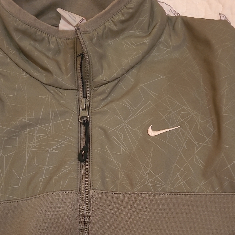 Nike Men's Olive Full Zip Track Jacket Large - Picture 2 of 7